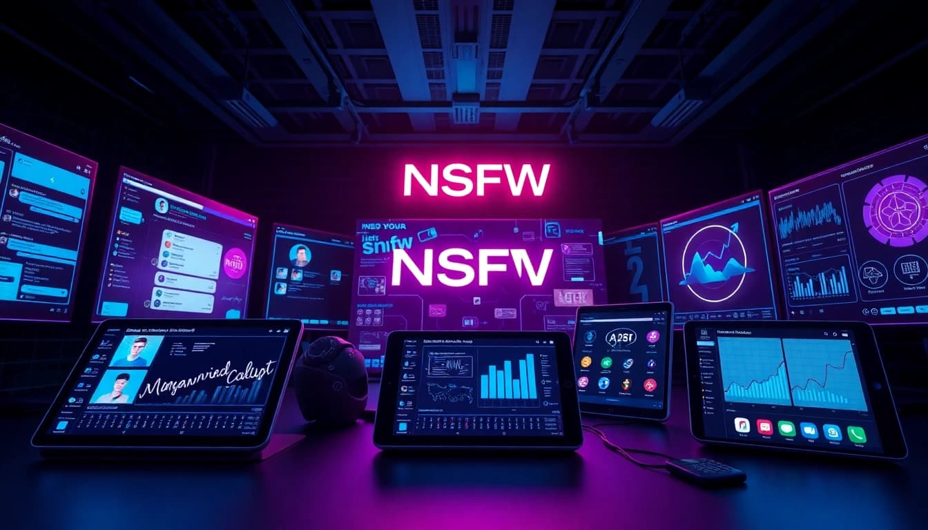 Explore NSFW AI platforms with innovative interfaces and user-friendly designs in a tech-savvy setting.