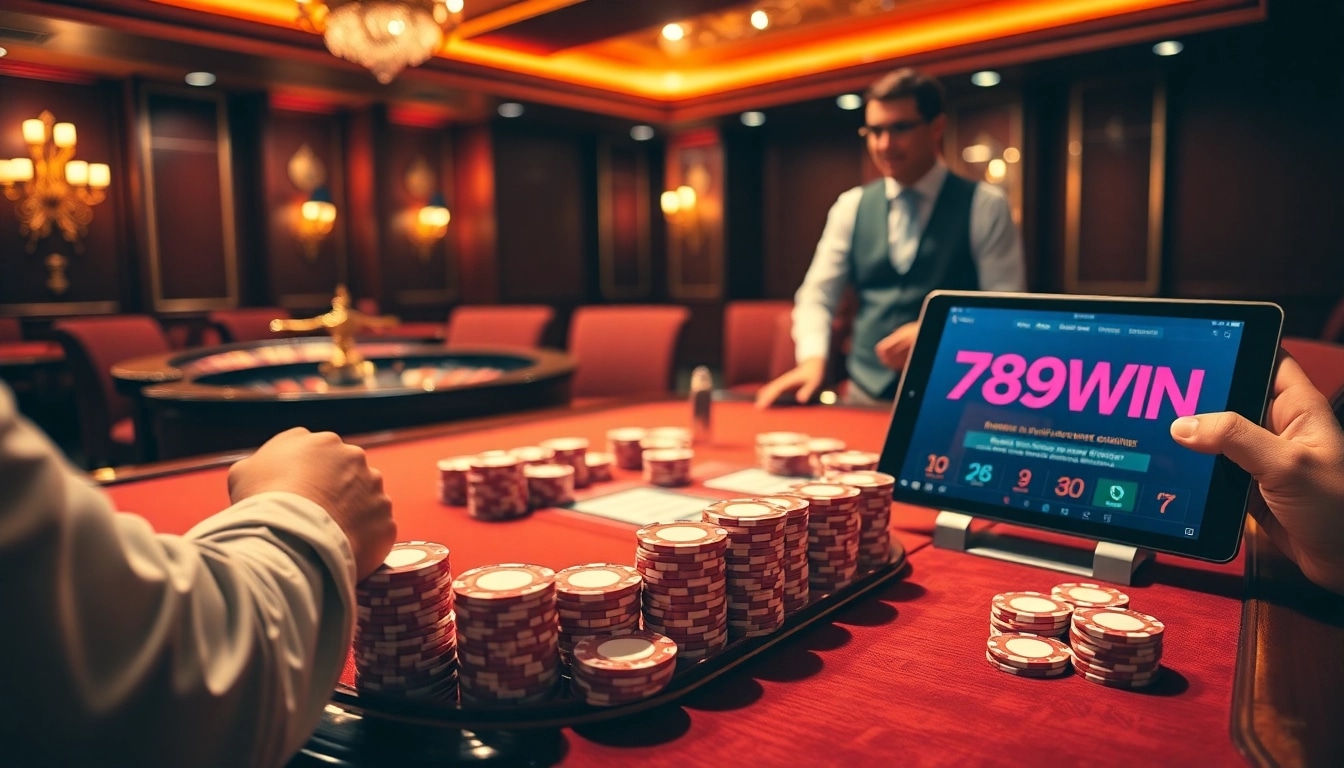 Experience thrilling moments at 789win with luxurious casino tables and vibrant poker action.