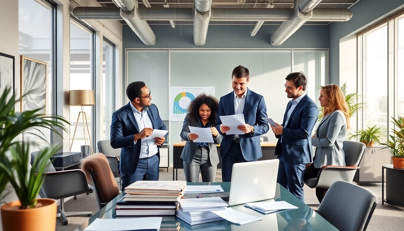 Register Missouri LLC paperwork and business discussion in a modern office setting