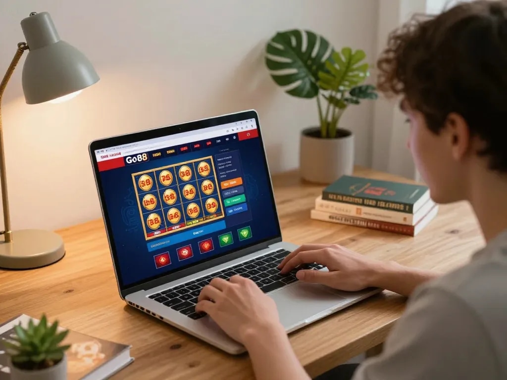Experience exciting gameplay at Go88 online casino with vibrant slots and poker action.