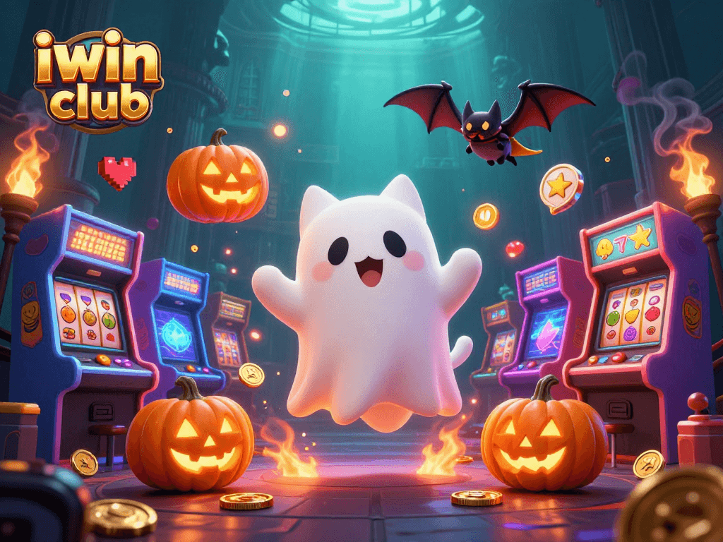 Win big at iwin club with a vibrant 3D illustration showcasing exciting casino elements.