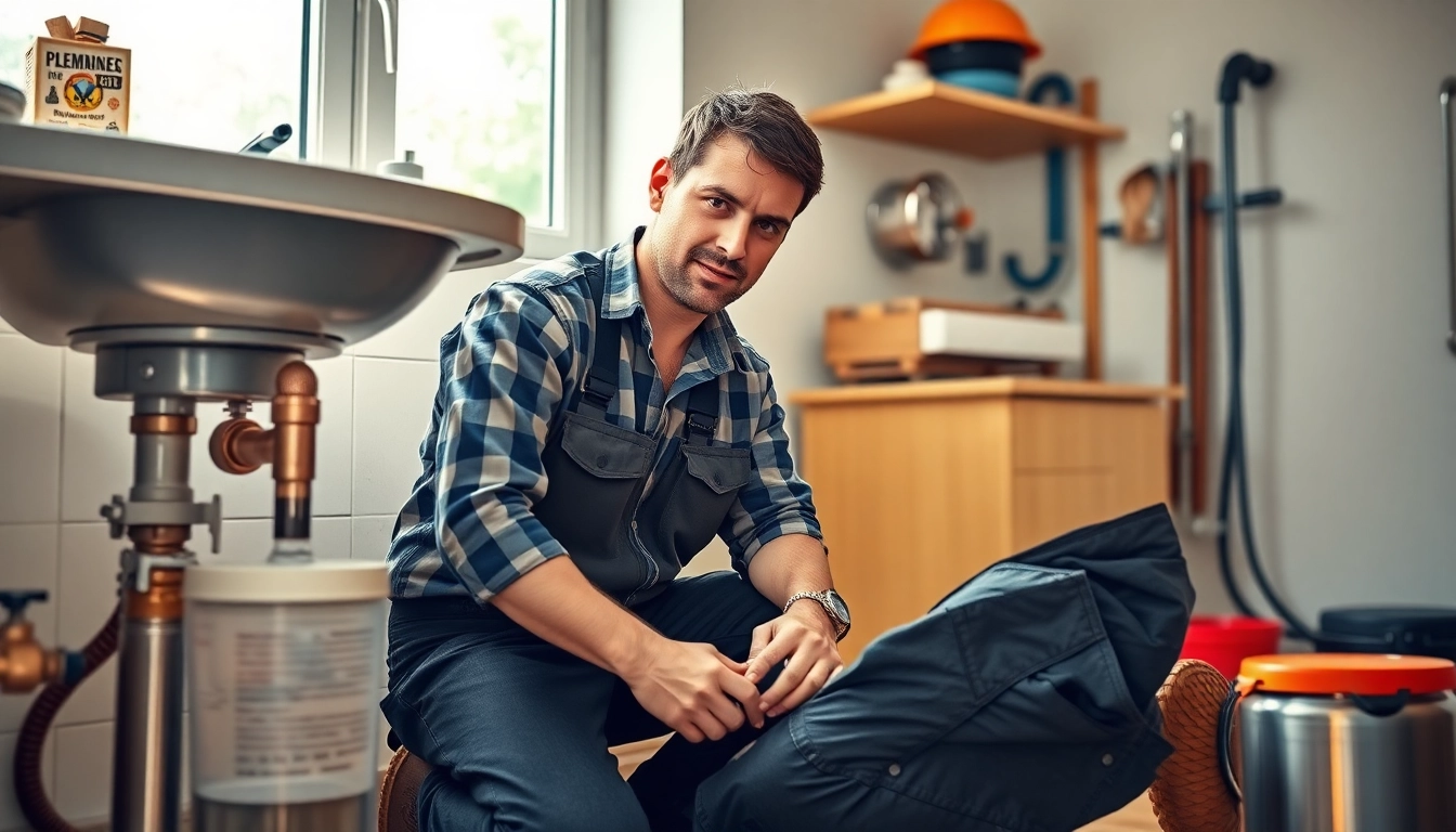 Find an experienced plumber near me fixing plumbing issues in a well-lit home environment.