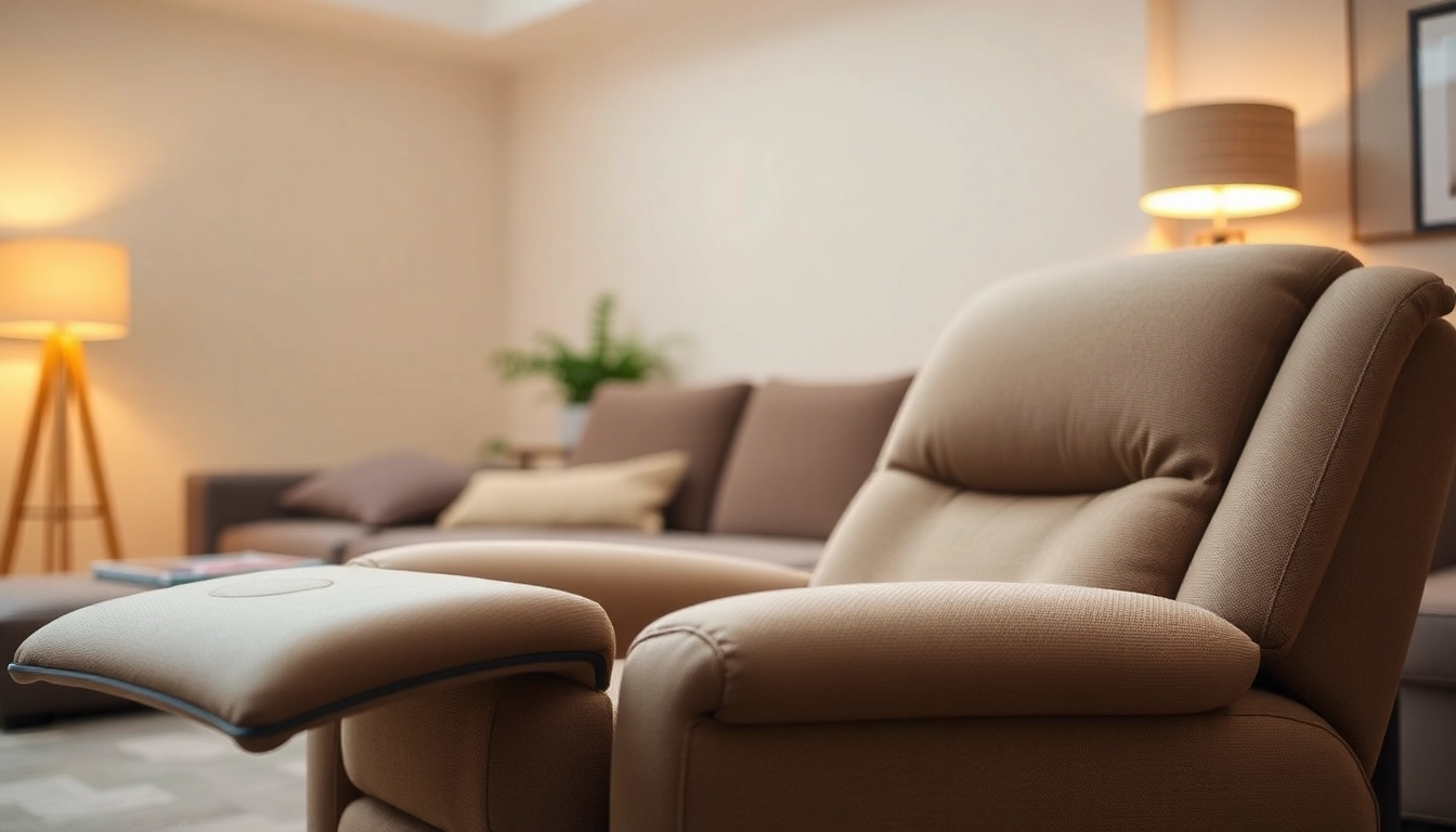Experience comfort with power lift recliners with heat and massage in a relaxing living room setting.