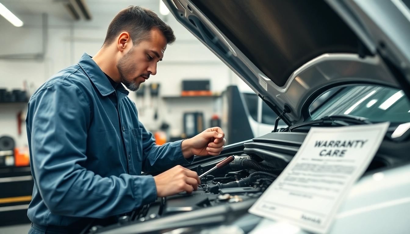Inspecting a car engine, showcasing the importance of an extended auto warranty.