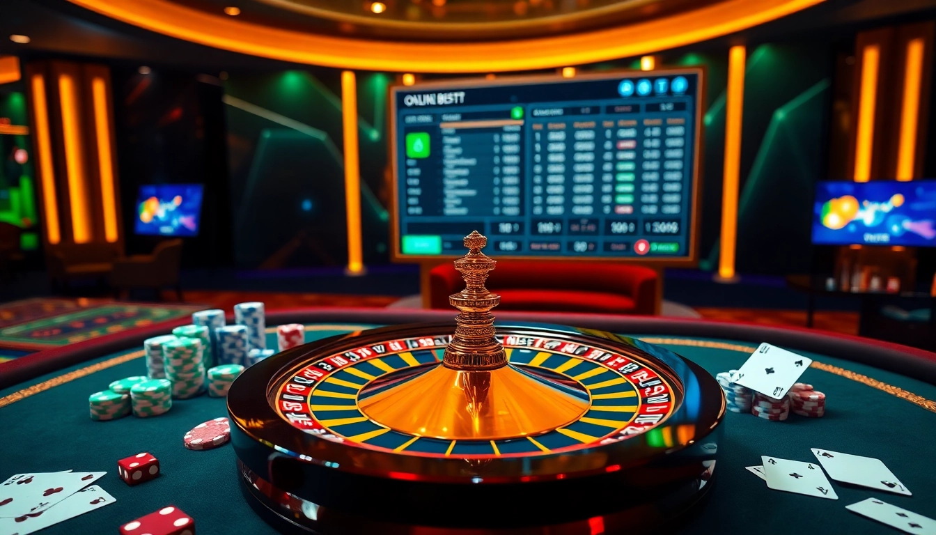 Experience thrilling bets at VT88 with a vibrant casino scene of poker chips and roulette.