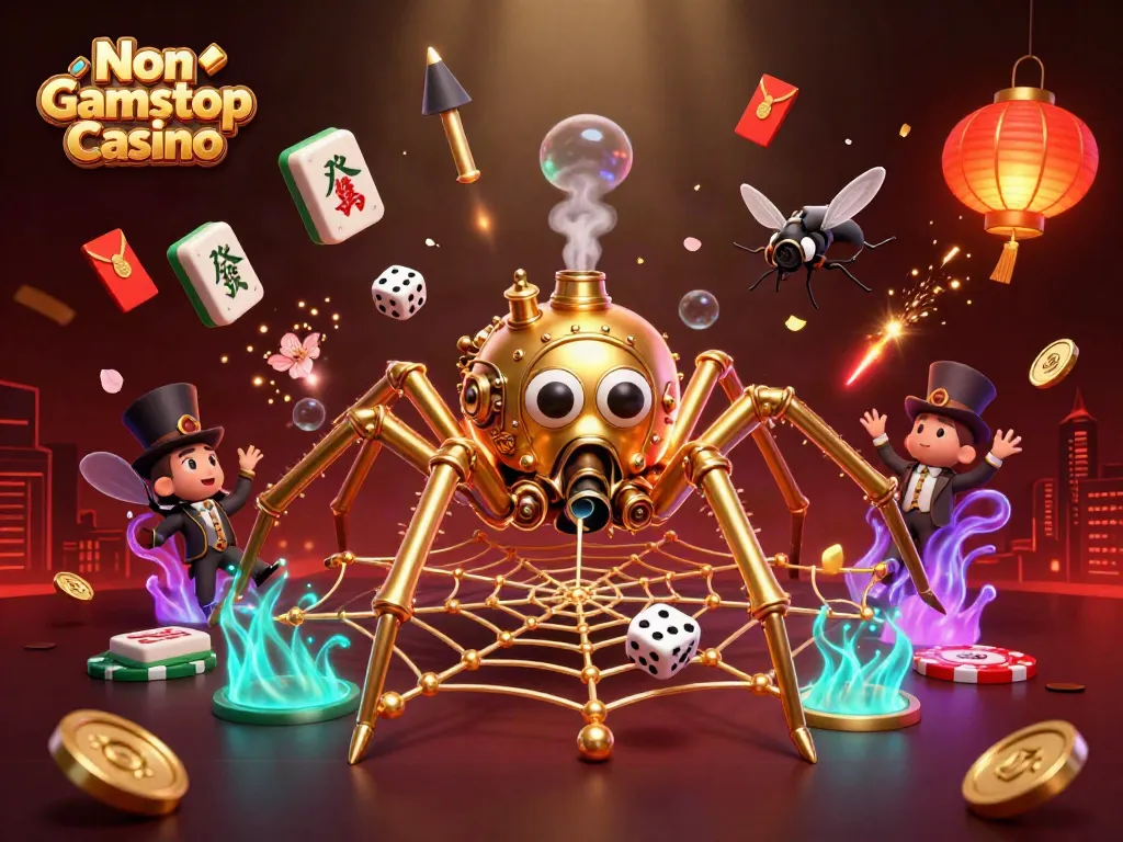 Experience the thrill of Non Gamstop Casino with a whimsical steampunk scene, igniting excitement!