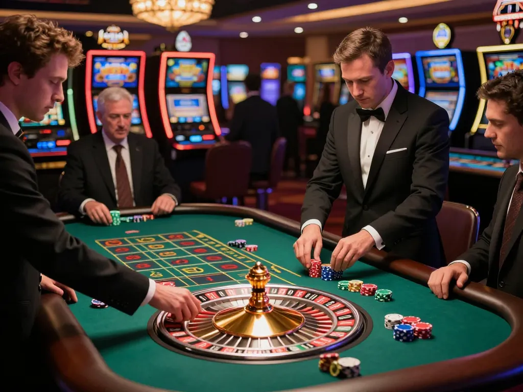 Players engaging at the roulette table on Trang chủ 789Club, creating a vibrant gaming atmosphere.