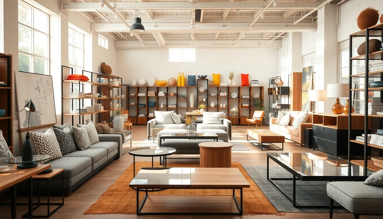 Explore unique offerings by Furniture Accessories Supplier in a modern showroom setup filled with stylish items.