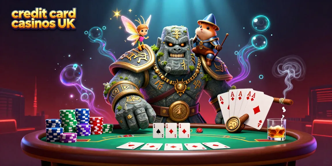 Experience the excitement of credit card casinos UK with vibrant poker action and magical characters.