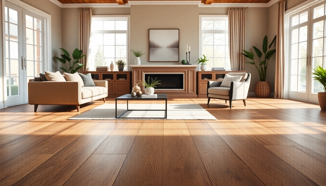 Enhance your space with luxury vinyl plank flooring, showcasing elegant textures in a beautifully designed living room.
