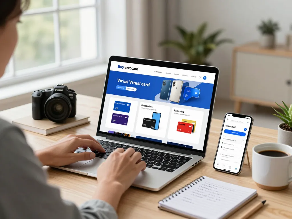 Browse virtual prepaid cards to Buy ezzocard in a modern online shopping setup.