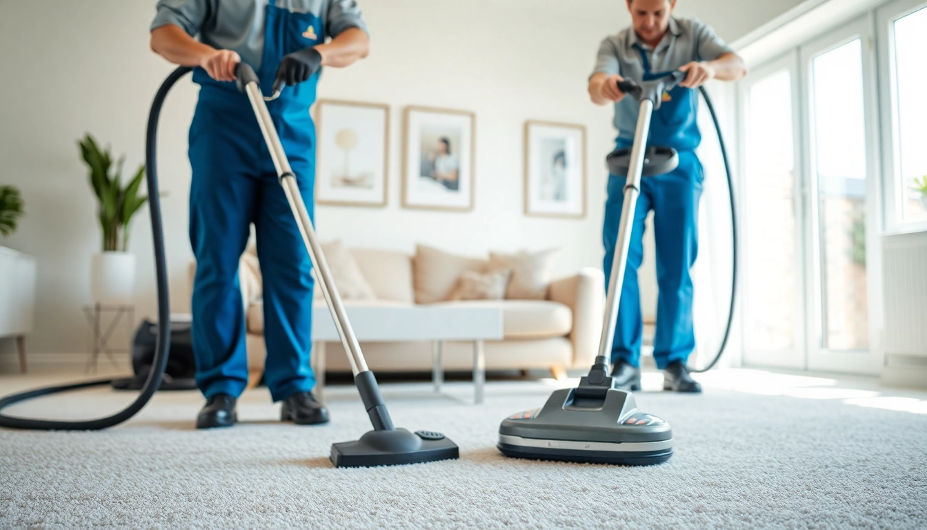 Carpet cleaners in Glasgow restoring a living room’s elegance with advanced equipment.
