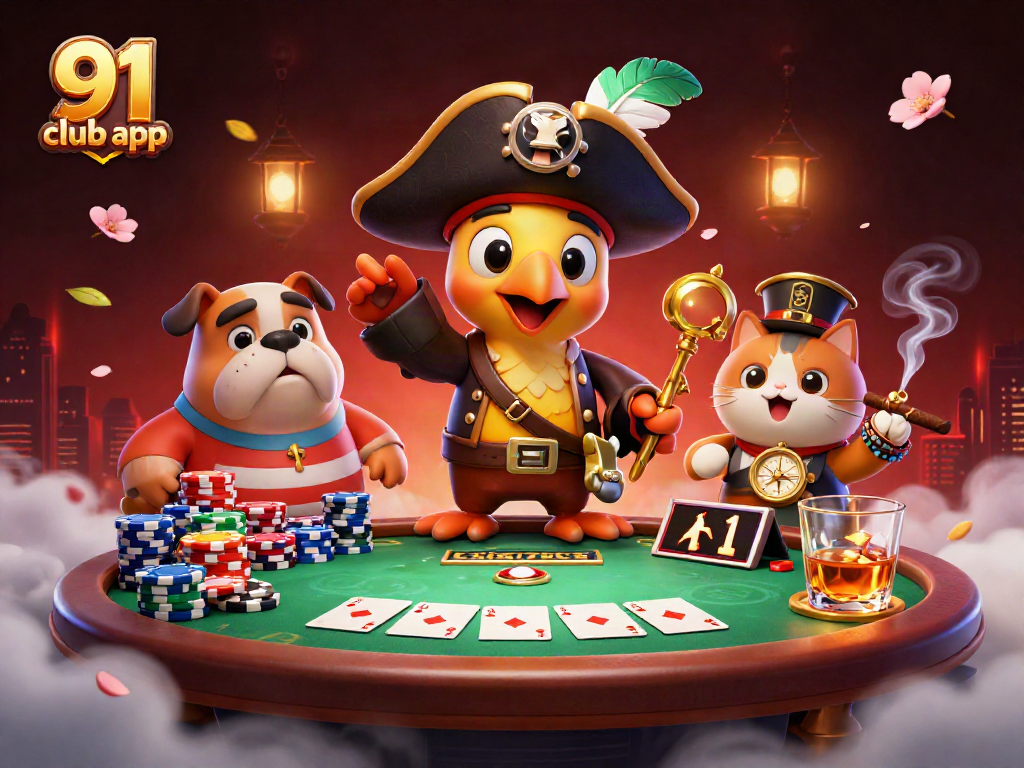 Engage in thrilling action with the 91 club app at a vibrant poker scene, featuring colorful chips.