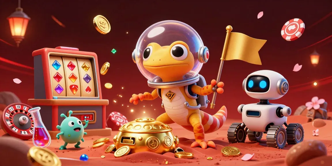 Experience UK88's golden casino adventures on Mars with vibrant characters and rich game elements.