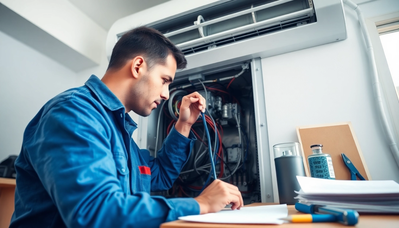 Experienced technician conducting AC Repair Tampa service on an air conditioning unit.