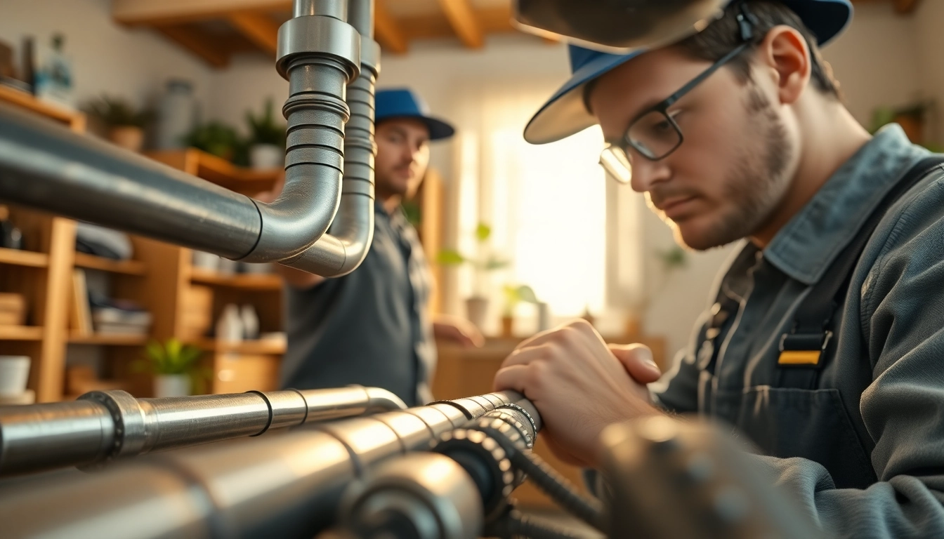 Skilled team member delivering whole house repiping services Tampa in residential area.