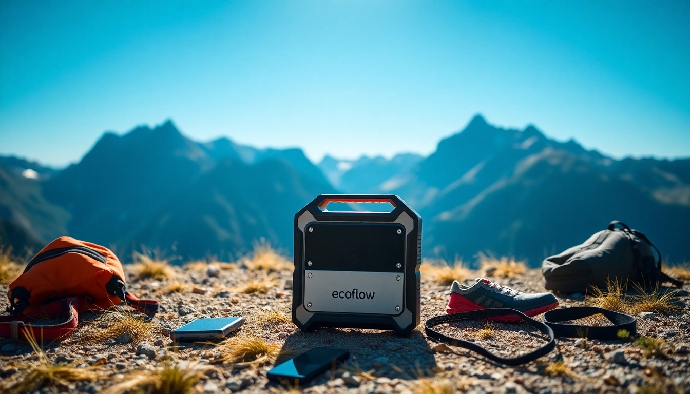 EcoFlow portable power station showcased outdoors, ideal for adventure and sustainability.