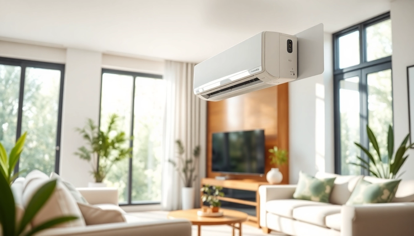 Efficient mini split ac installed in a cozy living room, enhancing comfort.