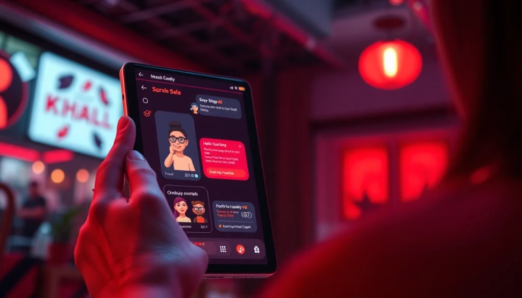 Engaging spicy ai chatbot interface with vibrant colors and modern design