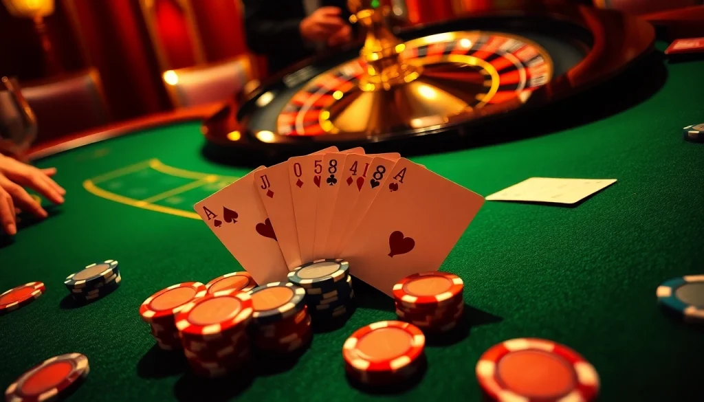 Experience high-stakes gambling with 88xx poker chips and luxury casino elements in an elegant setting.