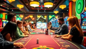 Exciting gaming experience at stimmgewitter.org with diverse players at vibrant casino tables.