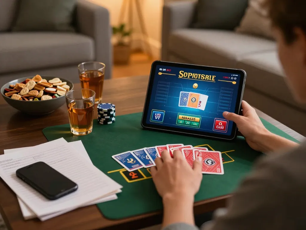 Engaging moment at Nhà cái OXBET as a player bets on a live dealer game from home