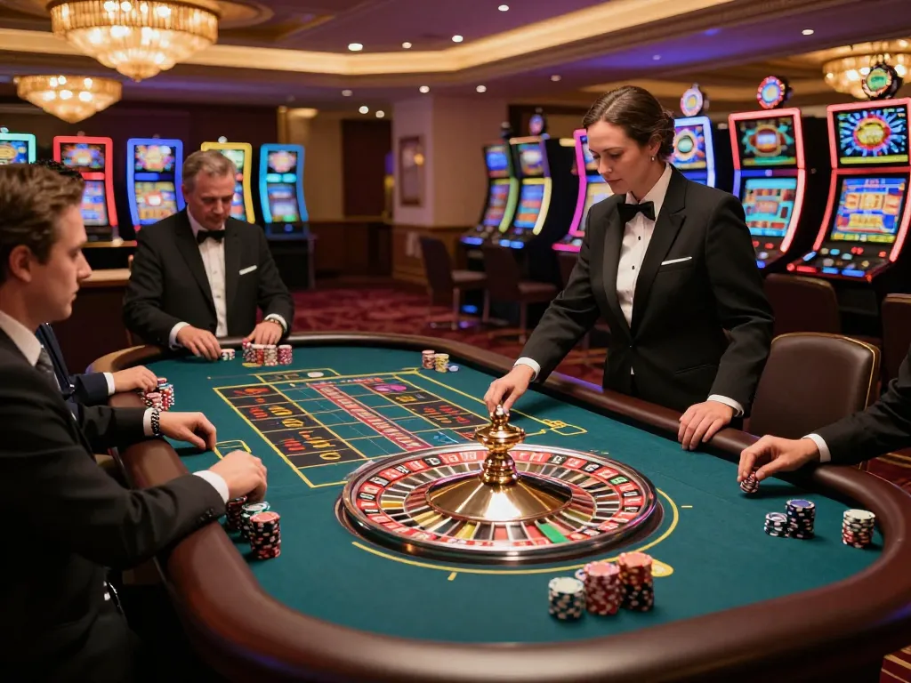 Players engaging at a roulette table, experiencing the thrills of 11 win gaming action.